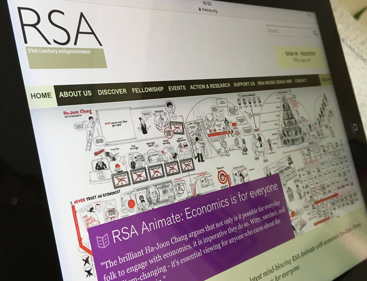 The RSA Website Screenshot